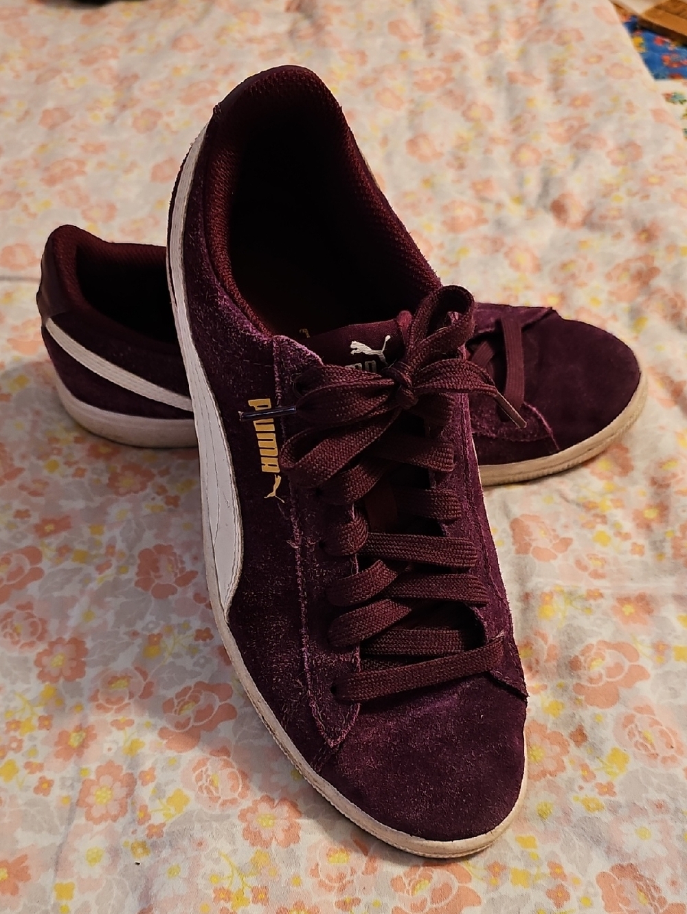 Puma Women's Suede Sneaker in Plum